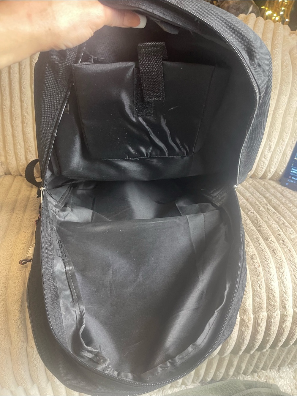 STARTER Black and Gray Backpack with Red Trim - Picture 7 of 8